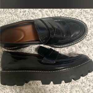 Franco sartos Black Leather Loafers